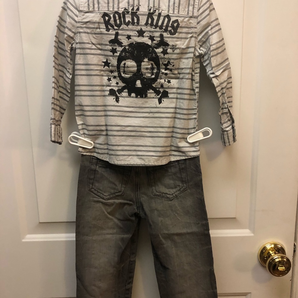 Adorable rockstar gray 2 piece
